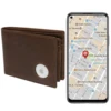 Airtag Men's Wallets RFID Genuine Leather Trifold Wallets For Men With ID Window And Credit Card Holder 4