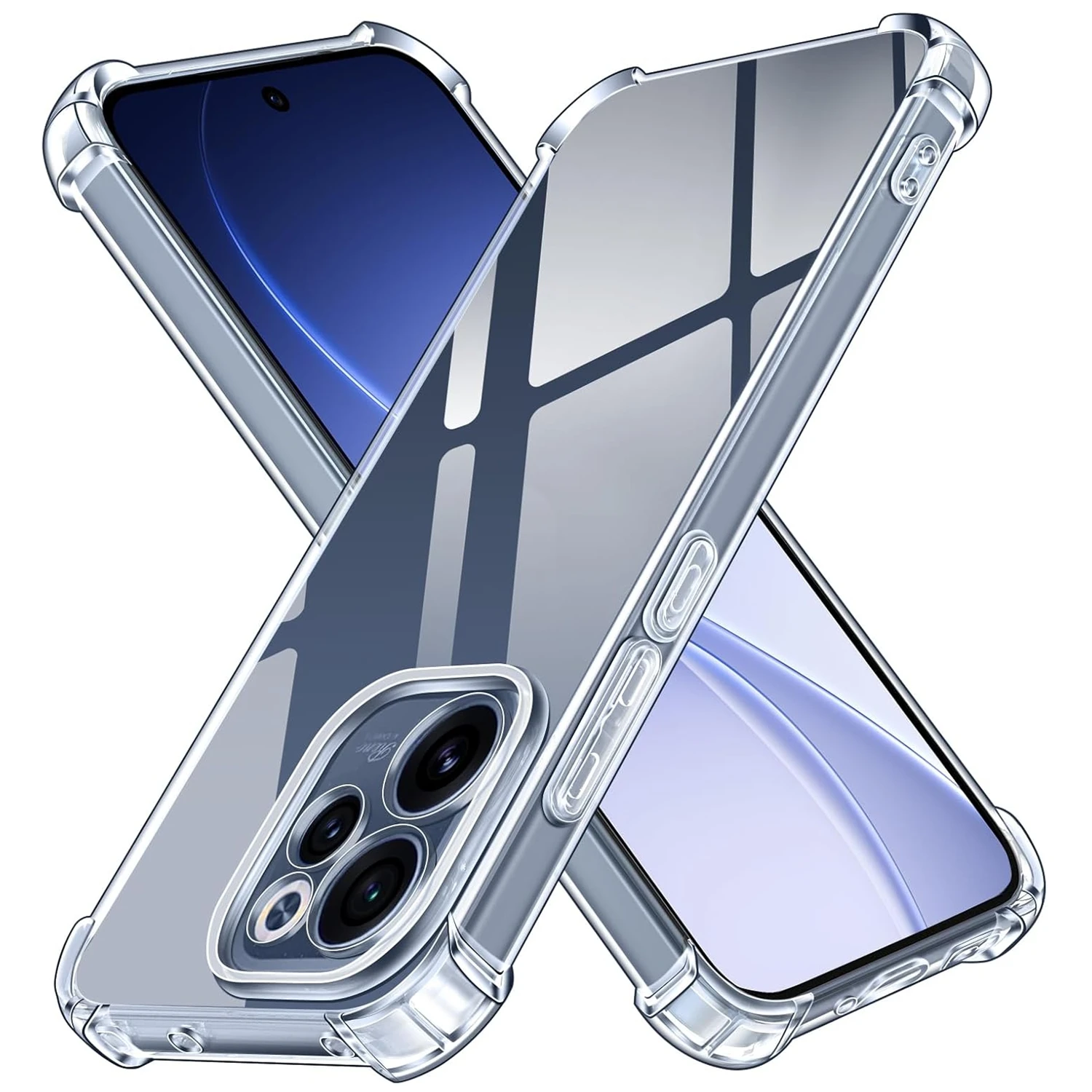 Four-Corners Shockproof Transparent TPU Protective Case