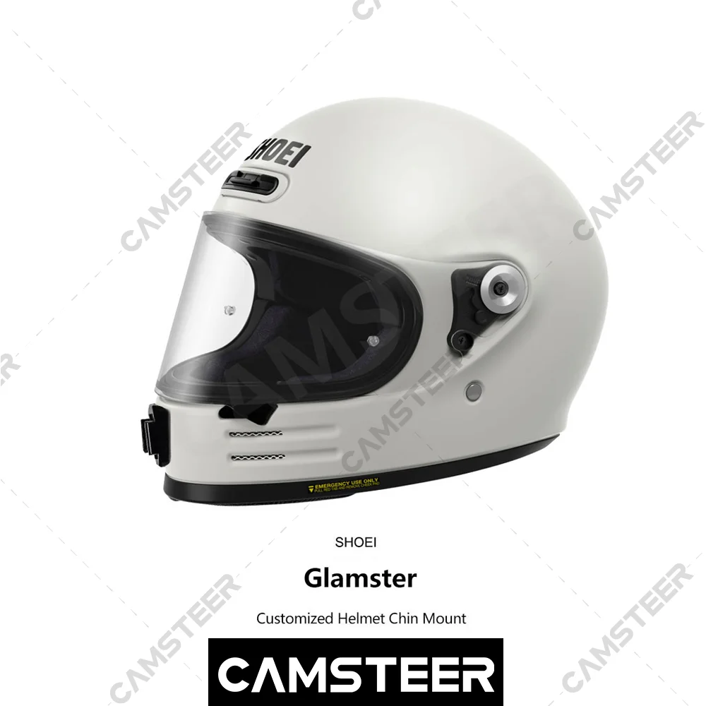 SHOEI 글램스터 맞춤형 오토바이 헬멧 턱 마운트, GoPro12 11 10 9 Insta360 X4 X3 Ace 프로 DJI 액션 3 4 카메라용