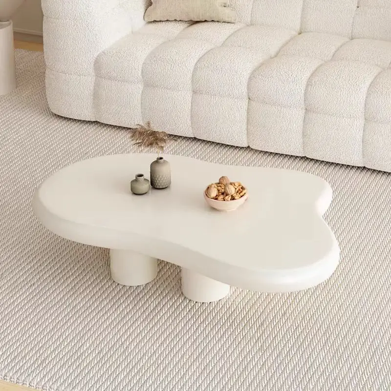 Cloud Coffee Table Nordic Home Living Room Small Apartment Simple Modern Shaped Table Cream Wabi-Sabi Net Black Coffee