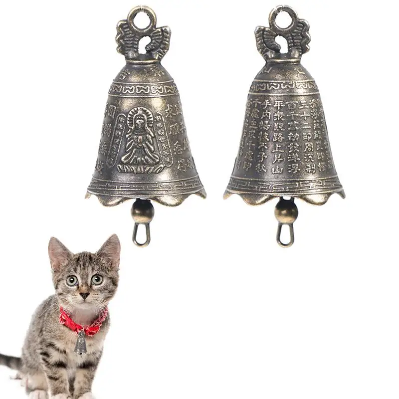 

Vintage Bells For Crafts 2pcs Tinkle Bell Christmas Decoration Bell Pet Pendants To Hang On Holiday Party Making Wind Chime Deco
