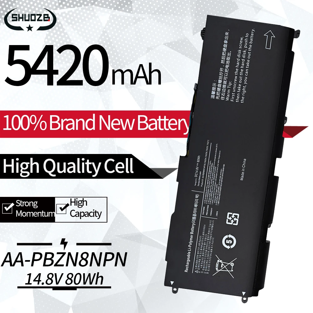 Bateria do Portátil para Samsung Np700z5b Np700z5c Np770z7e Np700z7c Nt700z5a-s01uk Np700z5c-s01it Np700z7ch Aa-pbzn8np Ba4300318a