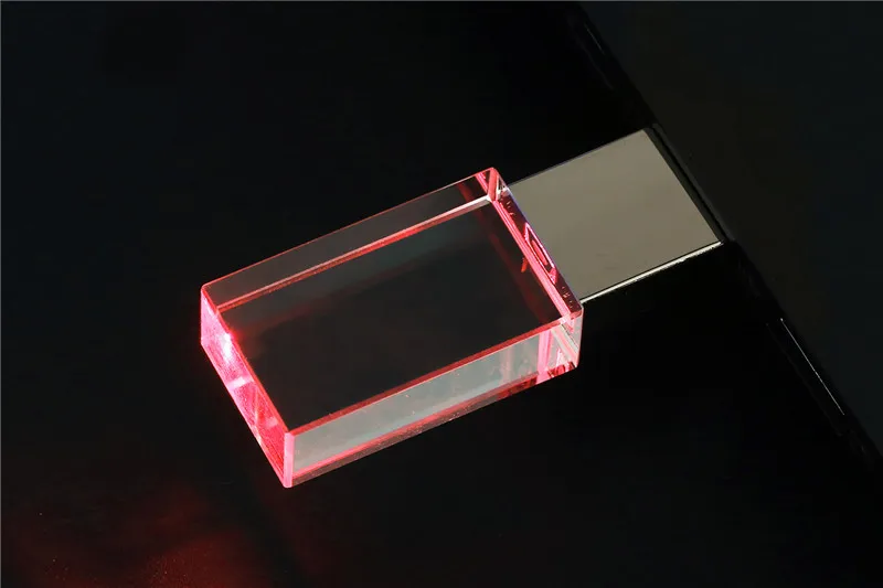 jaster de cristal drives flash usb azul levou pen drive memory stick presentes de casamento criativo disco de gravação laser