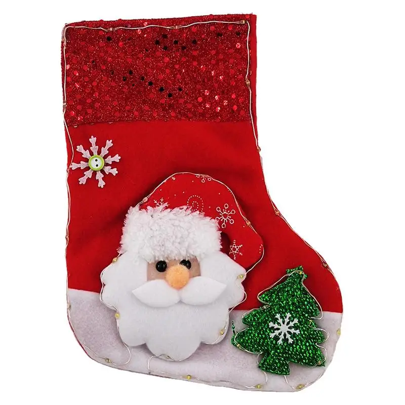 

Рождественские чулки, Рождественский Подарочный пакет, светящиеся рождественские чулки, создание рождественского настроения, рождественский подарок для домохозяйки и