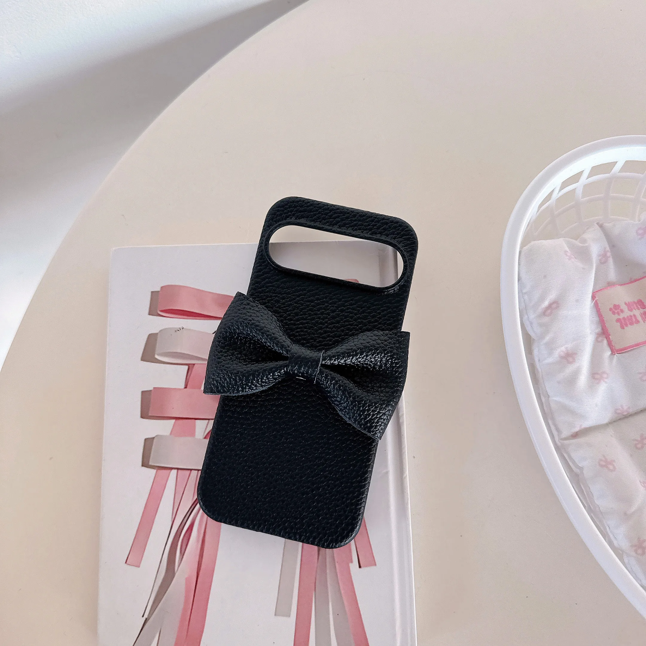 Elegant Fashion Leather Bow Stand Case Cover