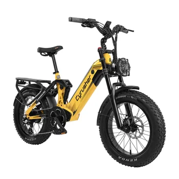 Cyrusher Kommoda Pro Bicicletta Elettrica Per Adulti 250W Motore All-Terrain Ebike 52V20Ah Batteria E-Bike 20 Pollici Fat Tire Bici Elettrica