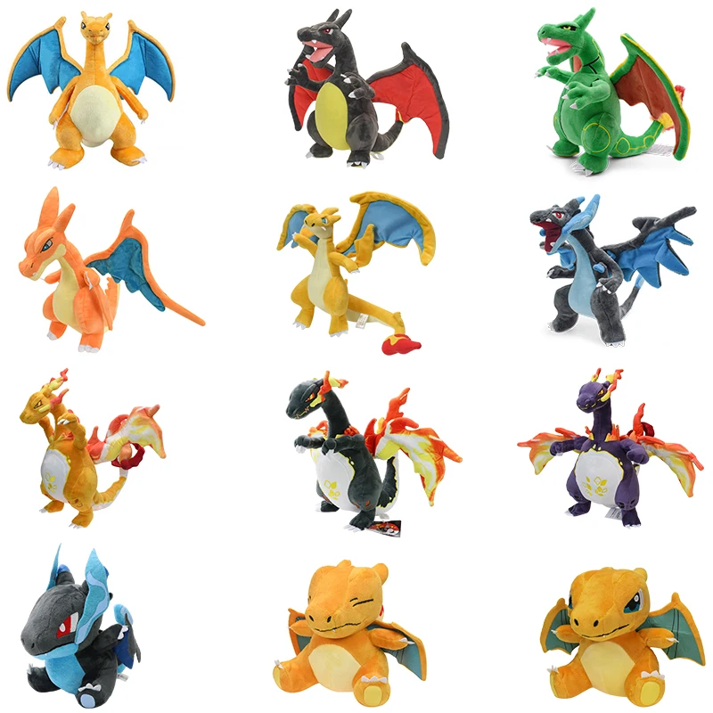 Shiny Gigantamax Mega Charizard Pokemon Peluche Fusibile Charizard X Y Anime Bambole Di Pezza Soft Dragon Plushies Regali Di Natale