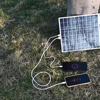 Dispositif portatif de chargement mobile extérieur de téléphone mobile d'usb de 5V3W, panneau photovoltaïque flexible solaire 2