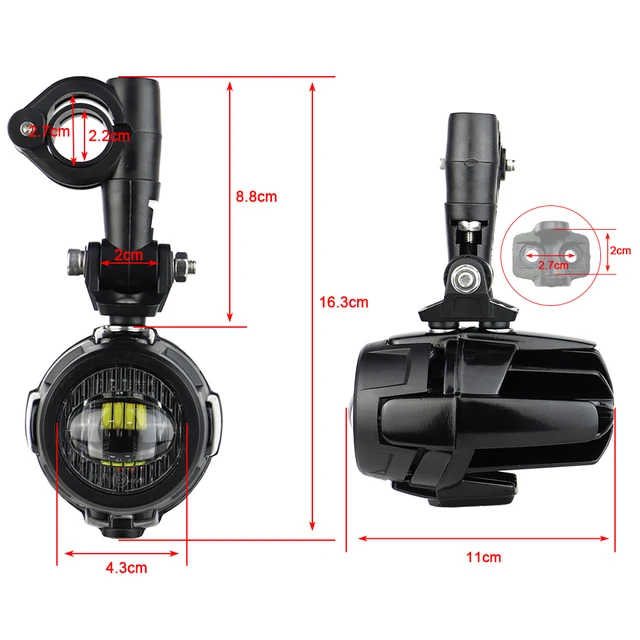 Auxiliary Lights LED Spot Driving Fog Lights for R1200GS F800GS K1600 Universal Motorcycle 40W 6000K Fog Lamps