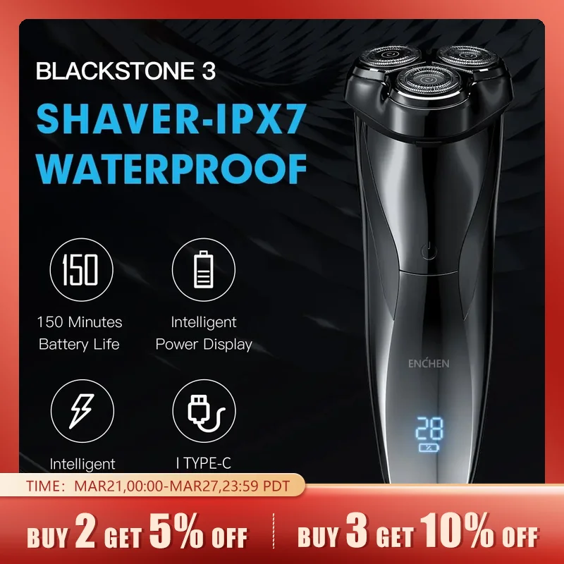 ENCHEN Blackstone golarka elektryczna 3D za $12.94 / ~51zł - LowcyChin.pl