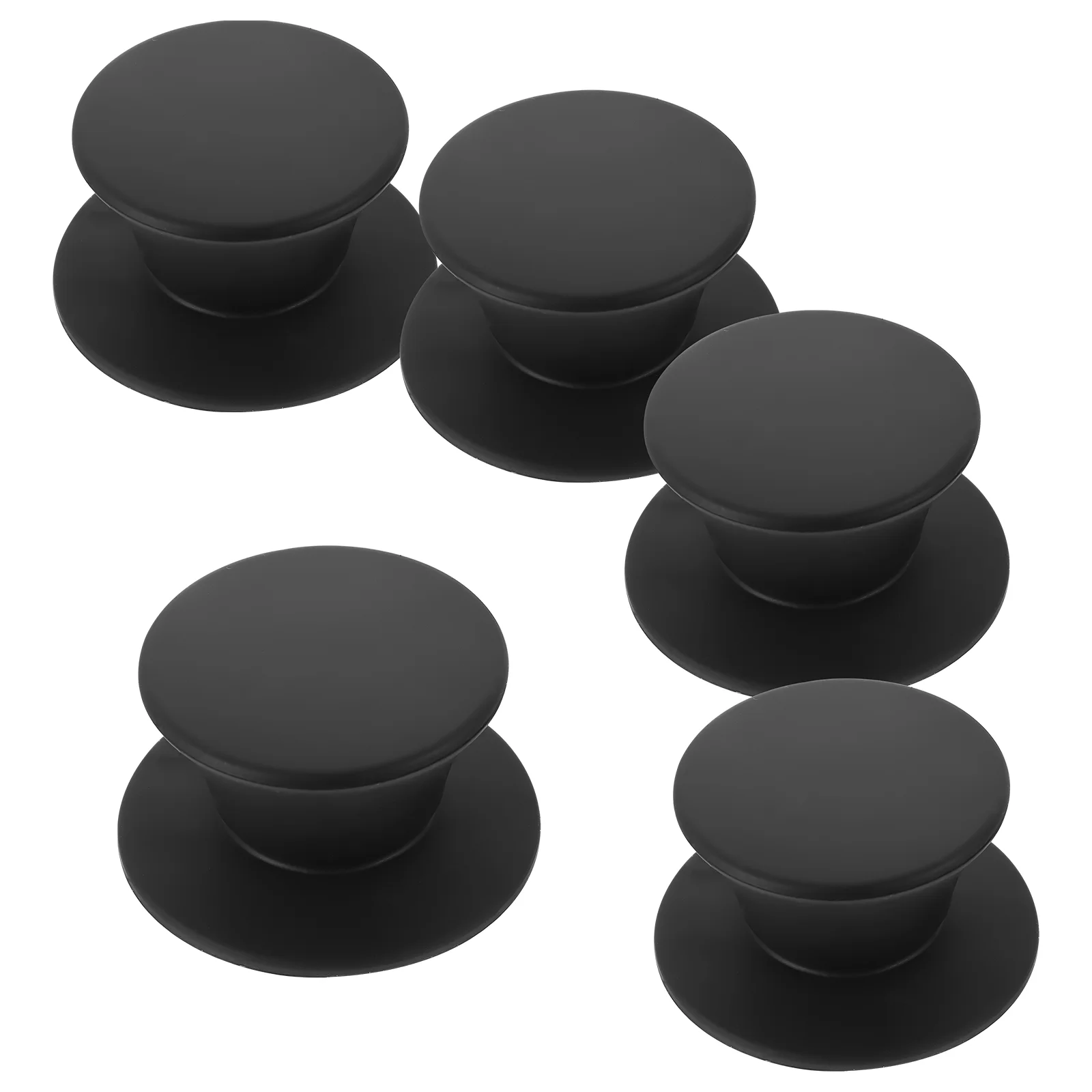 5 Pcs Silicone Pot Lid Top Bead Firm Handle Universal Glass Cover Knob with Screw