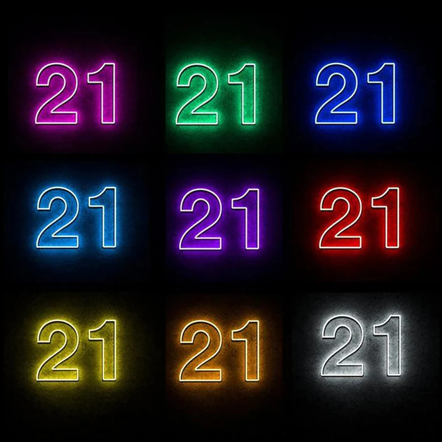 bathroom night light Custom Neon Light Birthday Letter Number 18 21 Sign Lamp Logo Party Celebration Door No. Wall Room Decor Anniversary Gift candle night