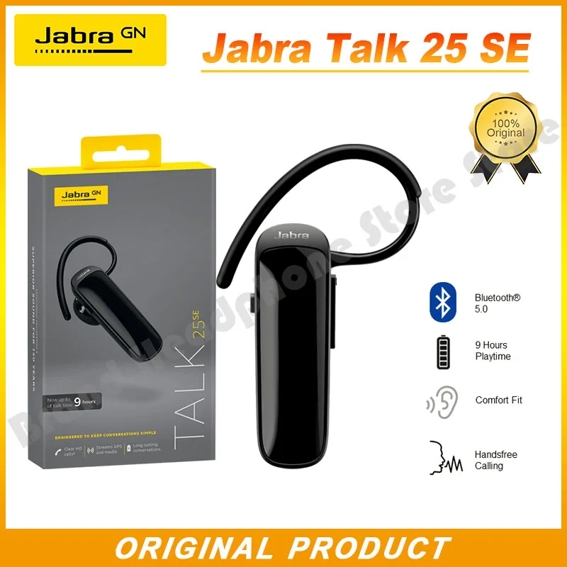 

Original Jabra Talk 25 SE Wireless Headset Mono Bluetooth Headphones Talk25SE Business Earphones with Mic Handsfree In Car