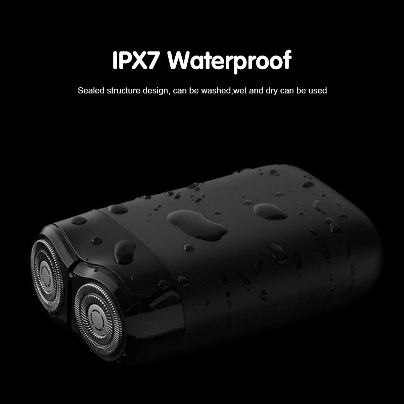 Xiaomi Mijia Mi Portable Electric Shaver S100 USB Rechargable Shaver For Men Rotating 2 Floating Head Portable Waterproof Razor 4