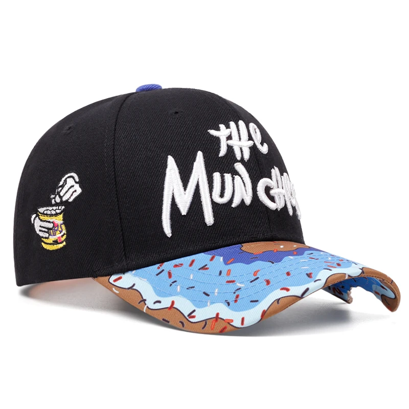 Donuts Bedruckte verstellbare Baseballkappe Neutrale Mode Sonnenhut Hip Hop Cap Männer Frauen Snapback Cowboy Unisex Hut Geschenk – Detail 6