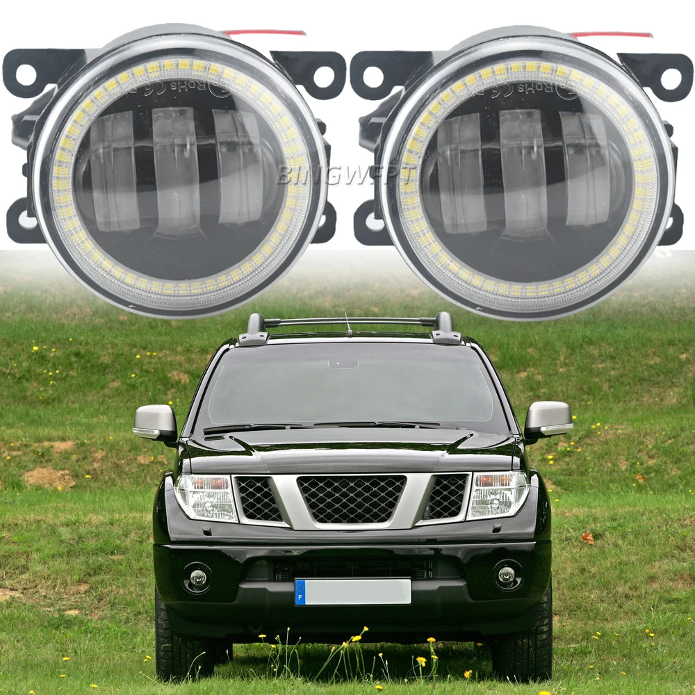 Angel Eye Fendinebbia Per Nissan Navara D40 2004-2015 Per Nissan Leaf 2011-2015 Car Led Lens Drl Fendinebbia Faro H11