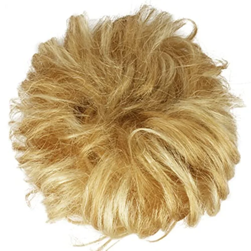 Messy Round Bun Elastic Ponytail Extended Curls Bun Hair Slices For Daughter Donut Hair Slices