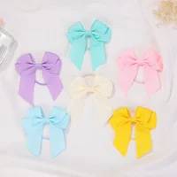 3.15inches Solid Color Hair Ribbon Hair Band for Girls Toddler Cheer Up Bows Head Rope Kids Headwear Ponytail Hair Accessories 5