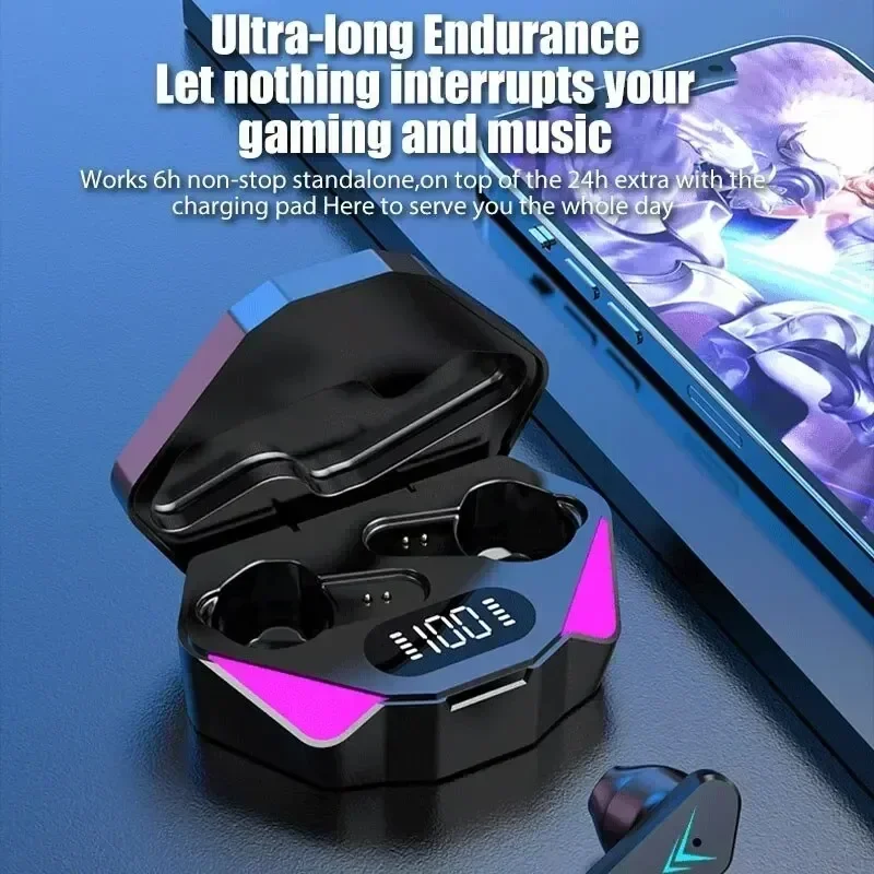 NEW X15 TWS Earphones Bluetooth Wireless Gamer Headphones 65ms Low Latency Earbuds Fone Gamer Headset Gamer With Mic Handfree 3