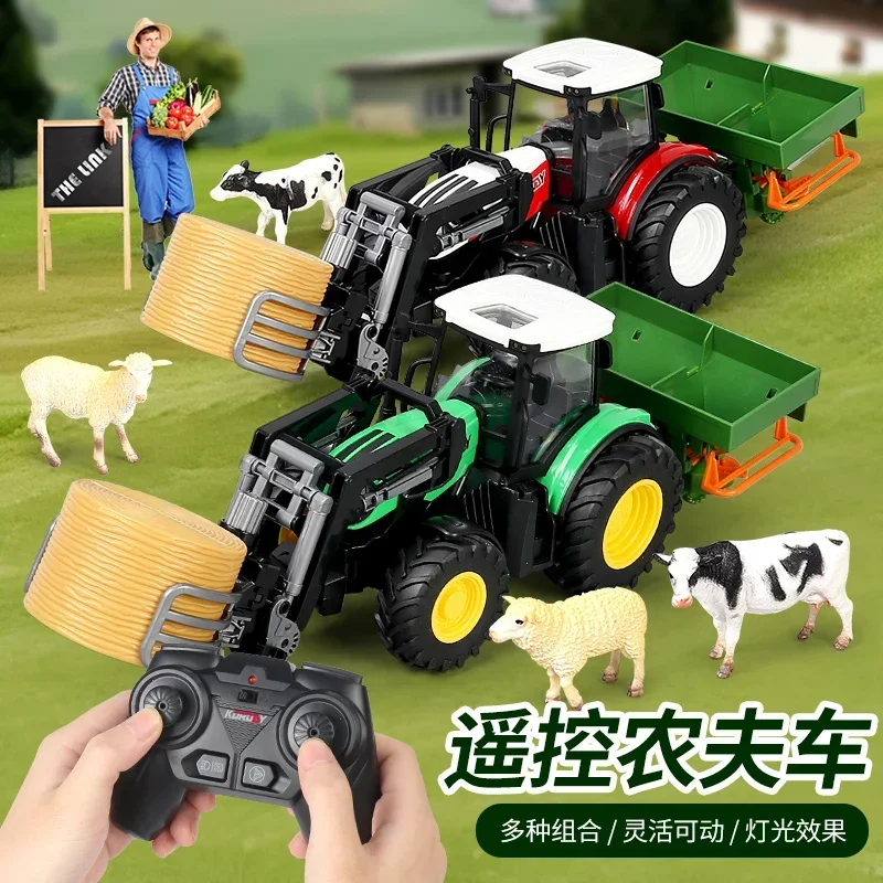 2024 6685-3 Remote Control Farmer'S Vehicle Multiple Combinations Multiple Combinations Rc Simulation Model Children Gifts Toy