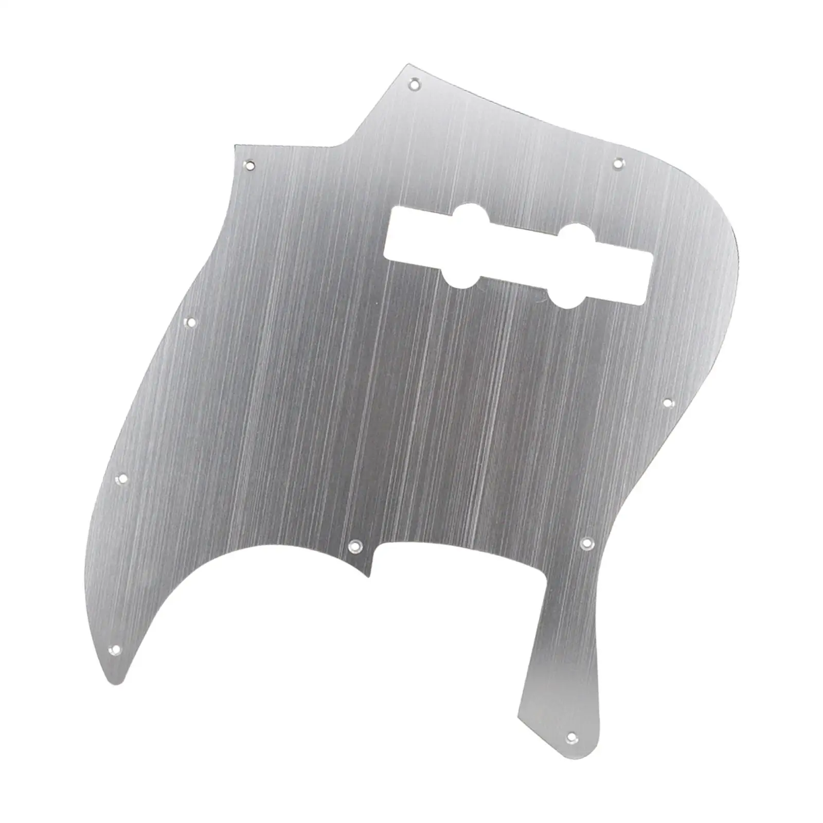 

10 Holes Bass Jazz Pickguard Duable Lightweight Metal Control Plate Replacement Part for Bass Jazz 4 Strings Instruments Accs