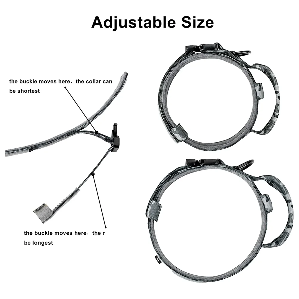 Military Tactical Dog Collar Nylon Adjustable Durable For Medium Large Outdoor Walking Training Pet Supplies German Shepherd dog collar pet collar
