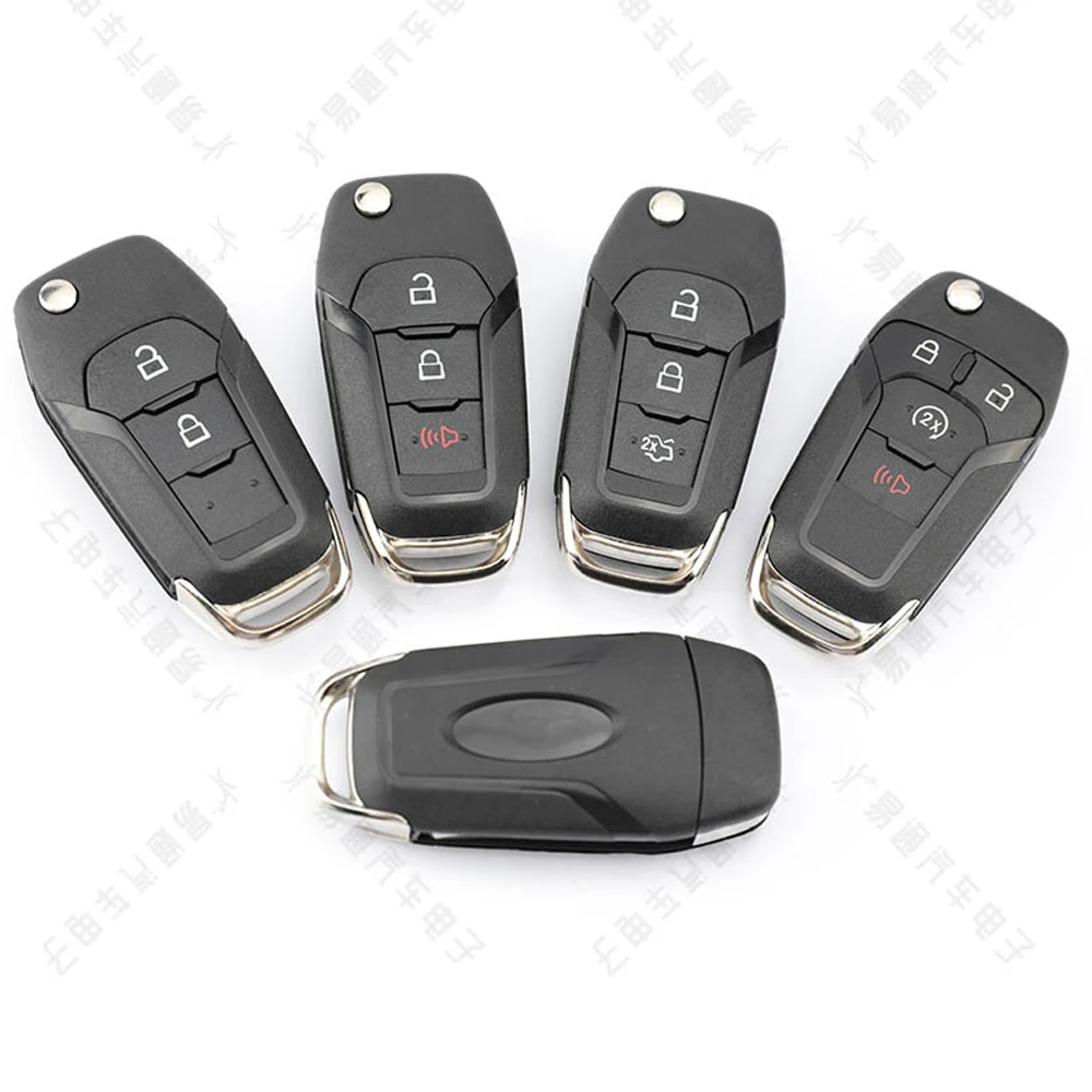 

Flip Folding Car Key Shell Case 2/3/4 Buttons for Ford Focus Fusion Mk2 Mk7 Explorer Ranger Uncut Blank HU101 Blade