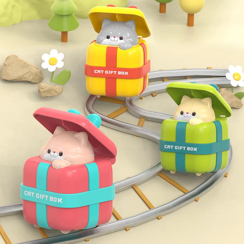 

Creative, Cute, Cute Gift Cat Press Sliding Car Male and Female Children Inertia Return Small Toy Interaction