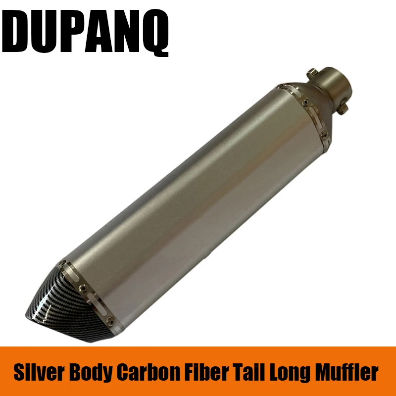 

DUPANQ 470MM Motorcycle Exhaust Pipe Scooter Motocross Muffler Modify Escape DB Killer 51mm for MT03 MT07 R1 CBR400