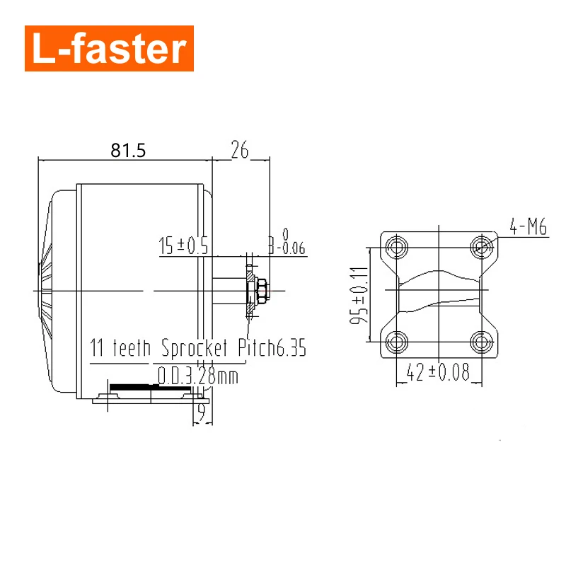 24V 250W 전기 미니 카트 엔진 키트 (25H 체인, 55T 체인 휠, 가스 페달 포함) 전기 스쿠터 모터용