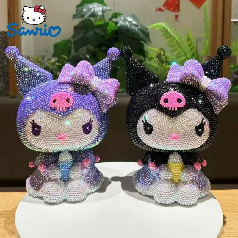 

Новинка, копилка Sanrio Kuromi, сделай сам, алмазная палочка, кавайная фигурка, мультяшный бант, звезды, кролик, фигурка, декоративная игрушка, рождественские подарки