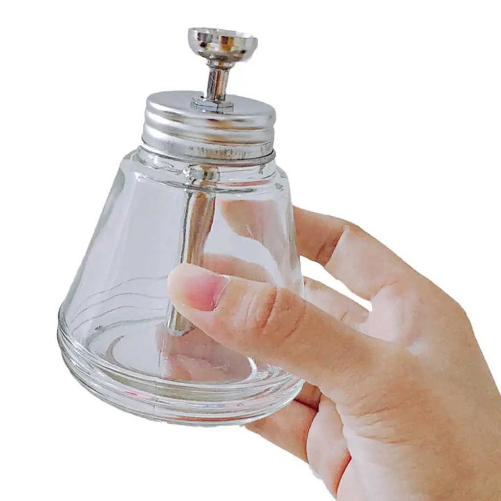 Glass Nail Polish Remover Pump Dispenser Spill-proof Acetone Alcohol Bottle