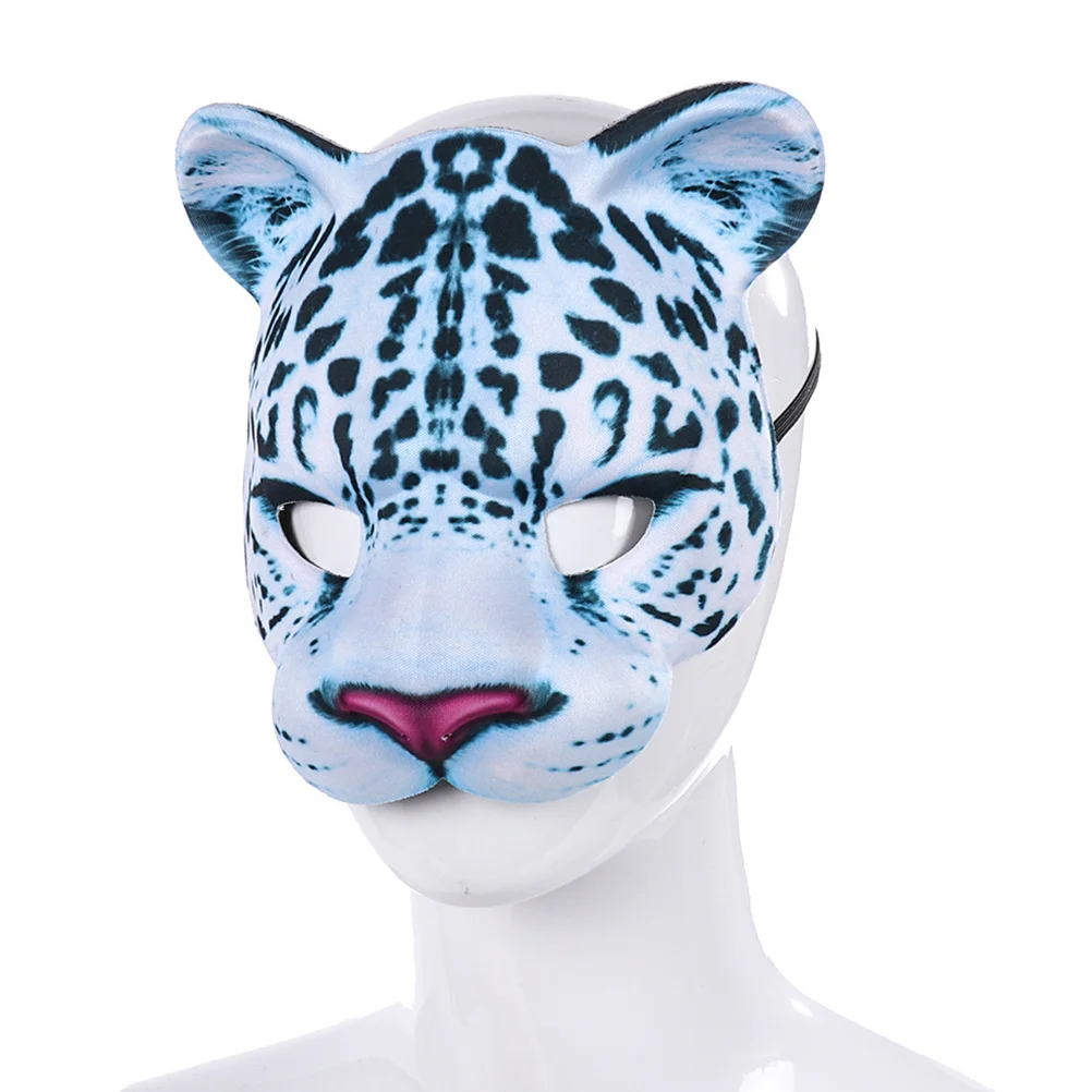 Masquerade Mask Funny Animal Make up Prom Halloween Party Carnival EVA Snow Leopard Half Face