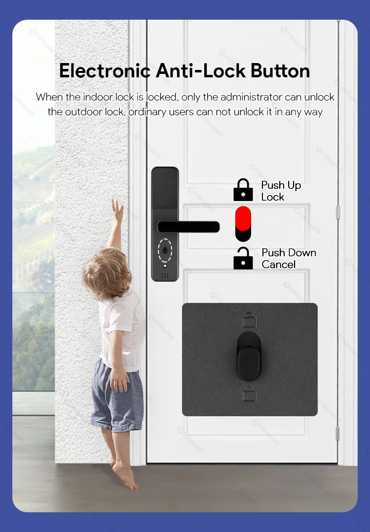 fechadura eletronico digital Ttlock APP Fingerprint unlocking Bluetooth Waterpro