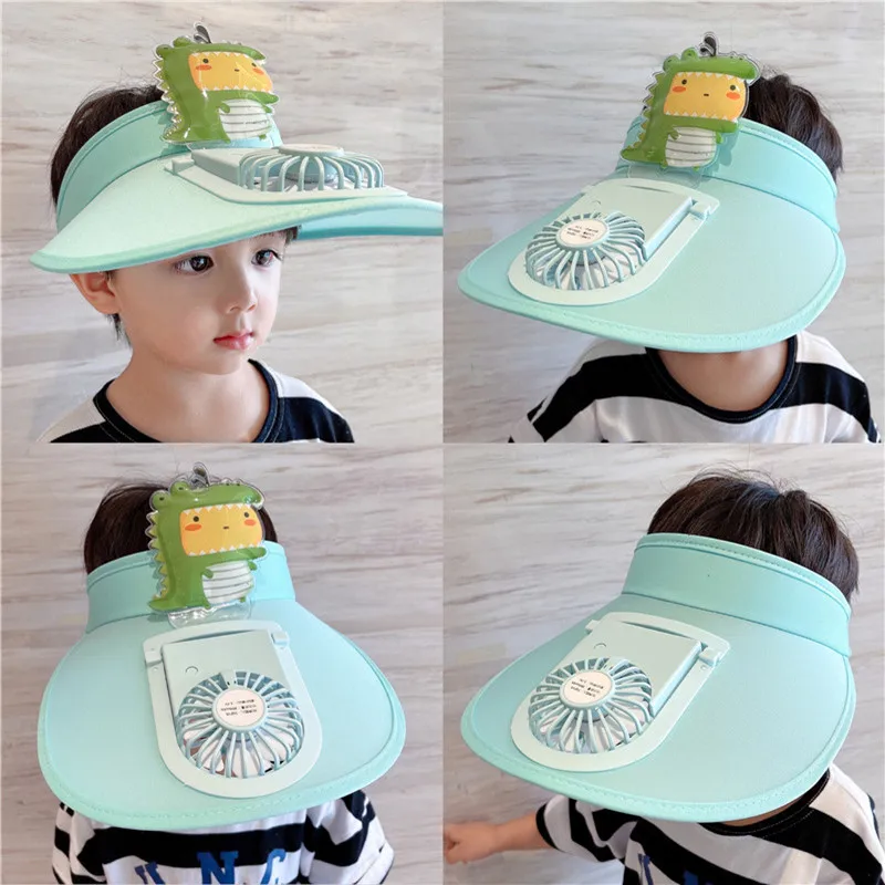 Hot Sale Summer Children Baby Hat Cap with Cooling Fan USB Chargeable Outdoor Baseball Peaked Cap Visor Sun Hats for Kids Adult