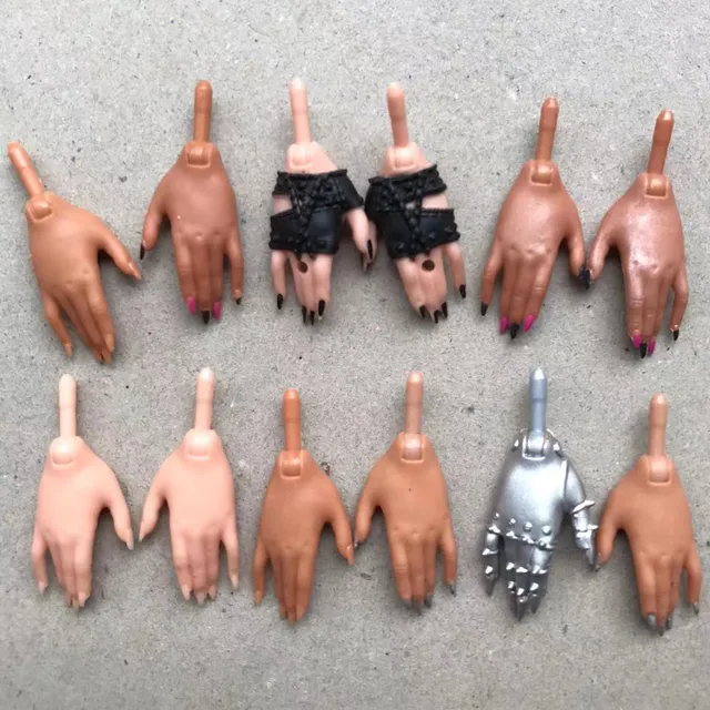 Original  Doll Hands Earrings Bags Clothes Glasses Shoes Boots Fashion Sister Decors  Doll 4 Color Replacements Hands 5