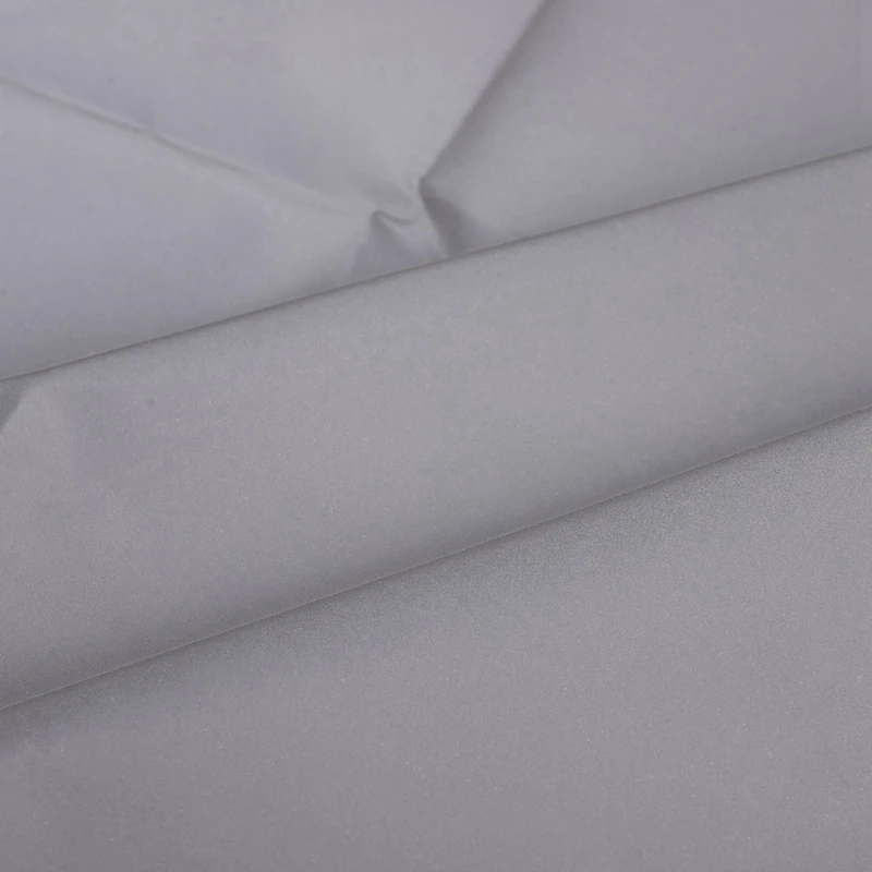 5X Silver Reflective Fabric Sew On Cloth Material Highlight Chemical Fiber 39.4Inch