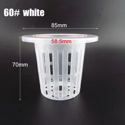 Hydroponic Soilless Plant Nursery Kit - 50pcs Mesh Net Pots with Sponges for Aeroponic Vegetation Growth (NO.60 white)