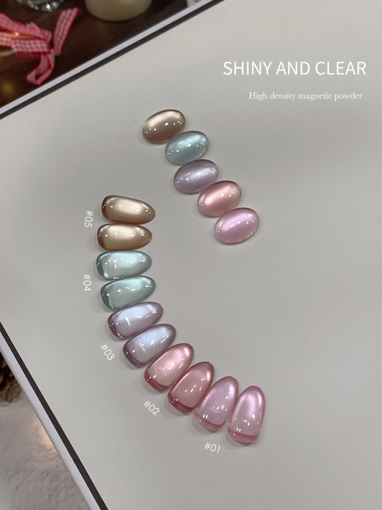 Nail Polish 12g Reflective Magnetic Cat Eye Gel 12 Colors Set Soak Off Varnish Semi Permanent Holographic Cat Eye Gel Nail Art