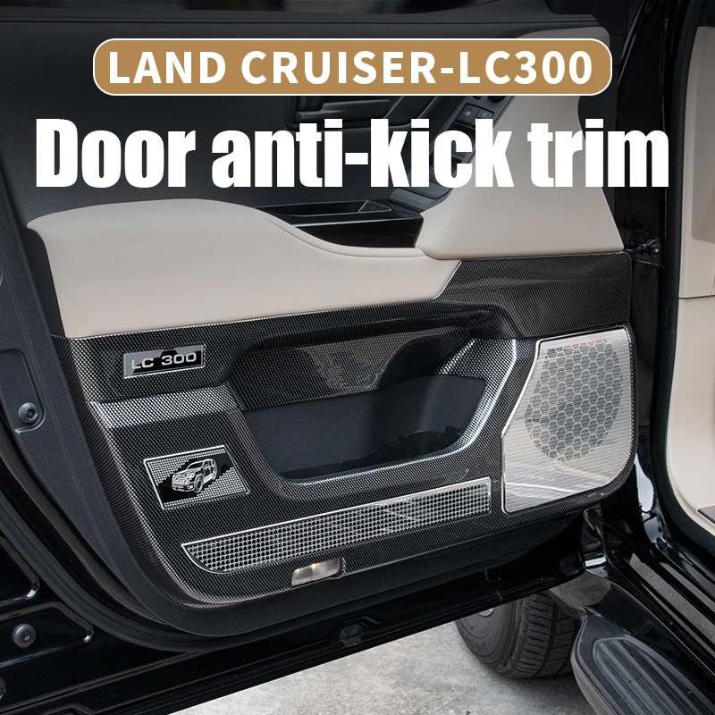 

Suitable for 22 Toyota Land Cruiser modified lc300 door kick plate Land Cruiser interior decoration protection pad