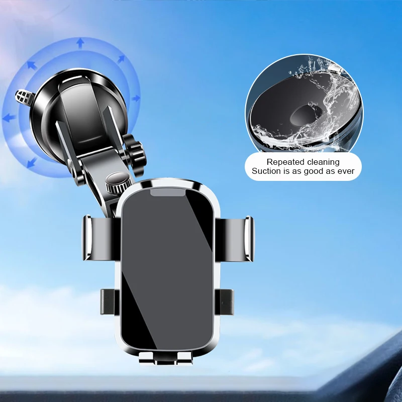 Plastic Car Phone Mount with 360 Rotation and Suction Cup