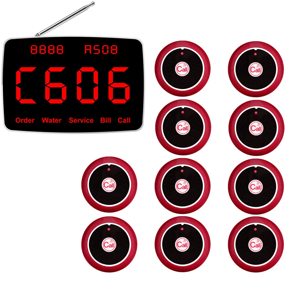 

Wireless Calling System Caregiver Hospital Patient Call Nurse Hotel Bar Restaurant Table Buzzer Waiter Bell Paging System
