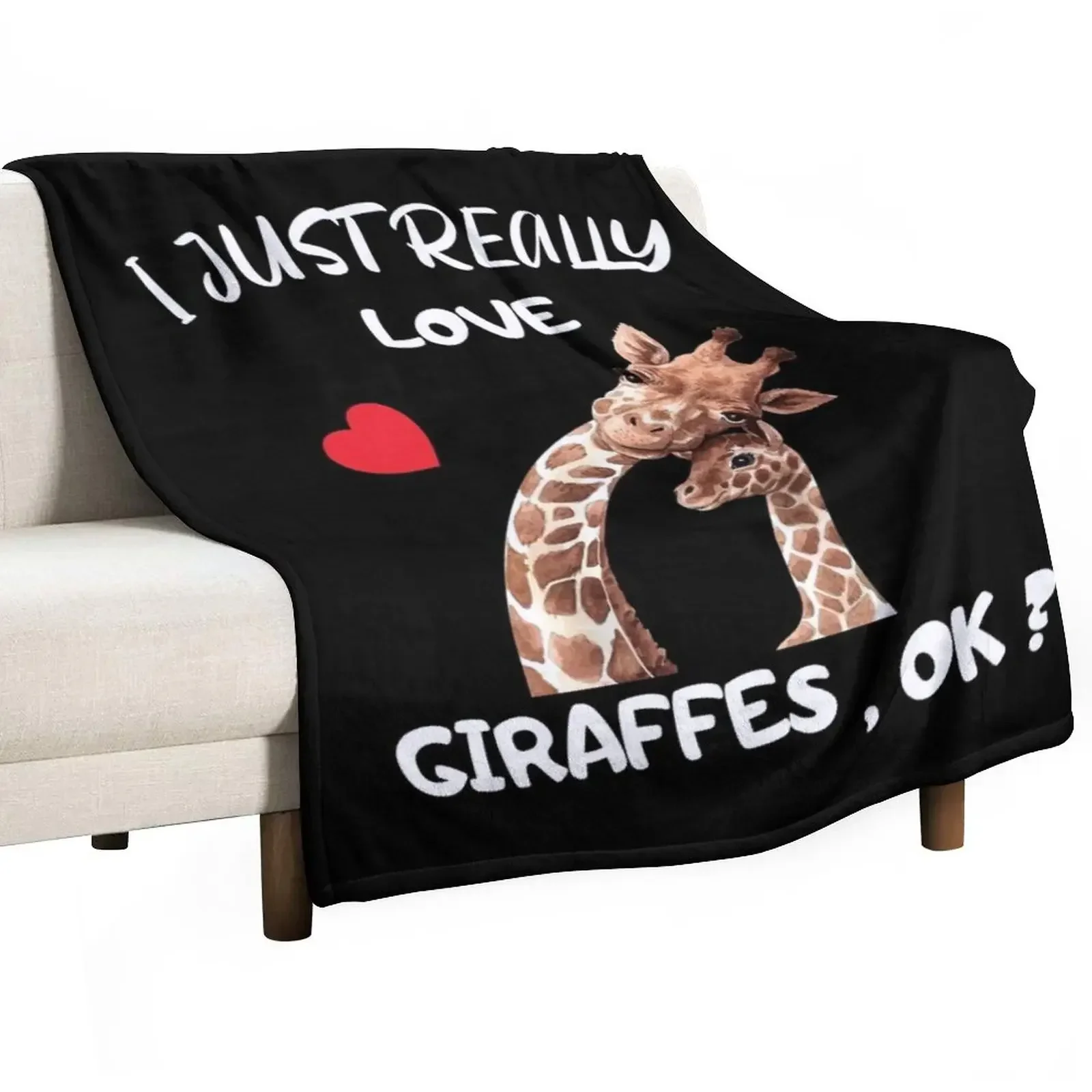 

I just really love giraffes Throw Blanket Beach Flannel Blankets