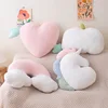 Soft Plush Rainbow Throw Pillow Stuffed Heart Pumpkin Hug Cushion Unicorn Plush Toy Massage Pillow for Girl Bedroom 2