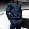 2pcs Men's Hooded Sweatshirt&Pants Set, Casual Sports Fitness Co-ord,Tracksuit for Gym, Running, Workout, Activewear Set for Men 1