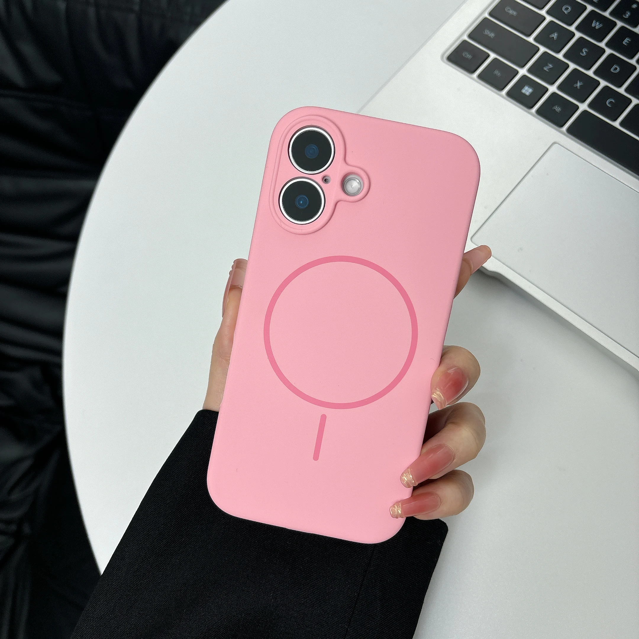 Vibrant Liquid Silicone Fluorescent Phone Case with Magsafe Compatibility