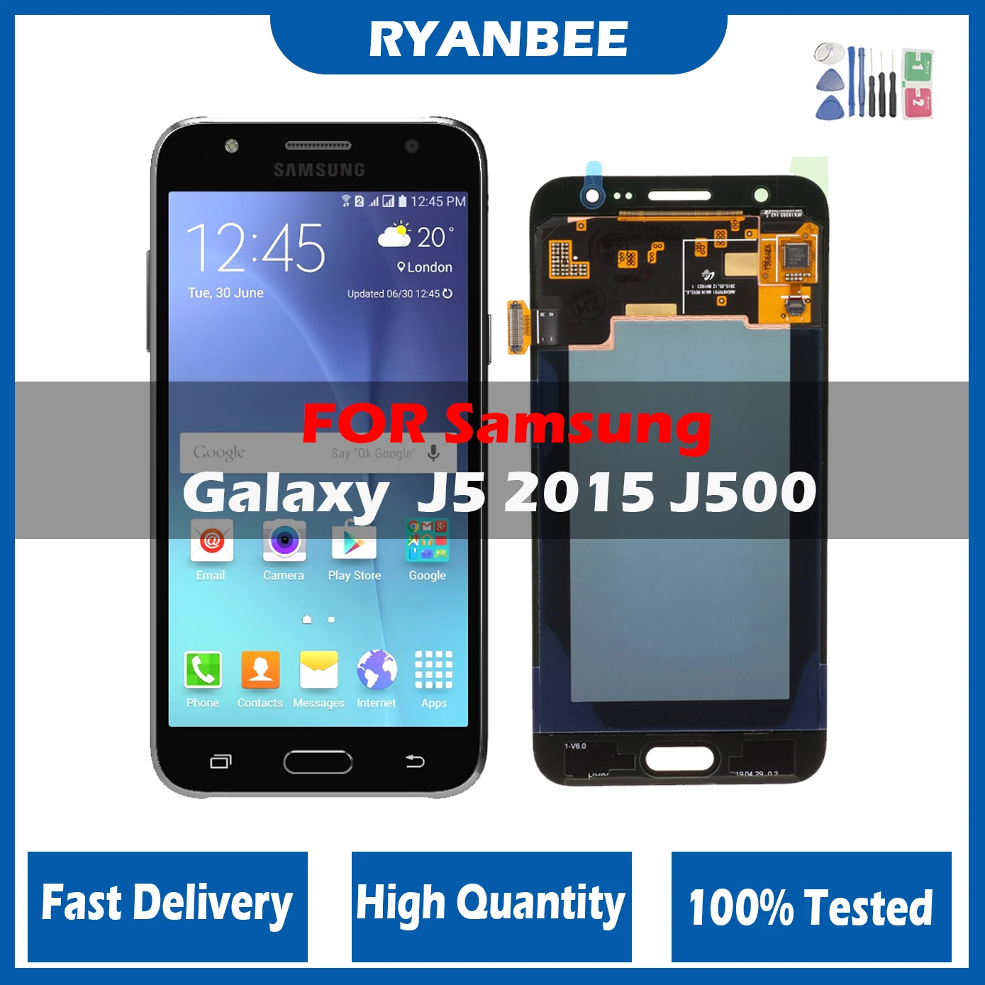 100% Display Lcd Amoled Per Samsung Galaxy J5 2015 J500 J500Fn J500M J500H Display Lcd Touch Screen Digitizer Assembly