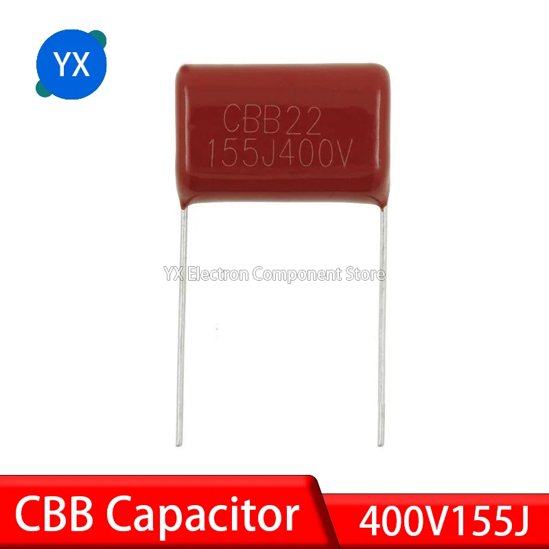 10PCS 400V155J 155J400V 400V 155J 1.5UF Pitch 15mm 20mm CBB Polypropylene Film Capacitor