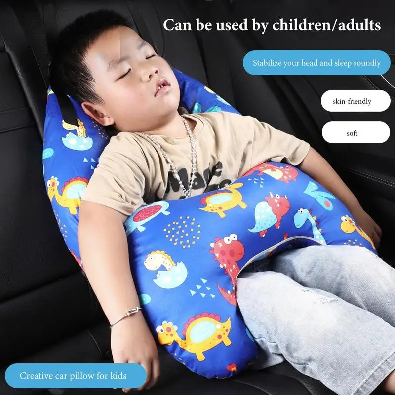 

cute car seat pillow kids Safe Sweet Dreams on the Go Kids Car Pillow w Buckle for Travel Adorable Designs for Headrest Support