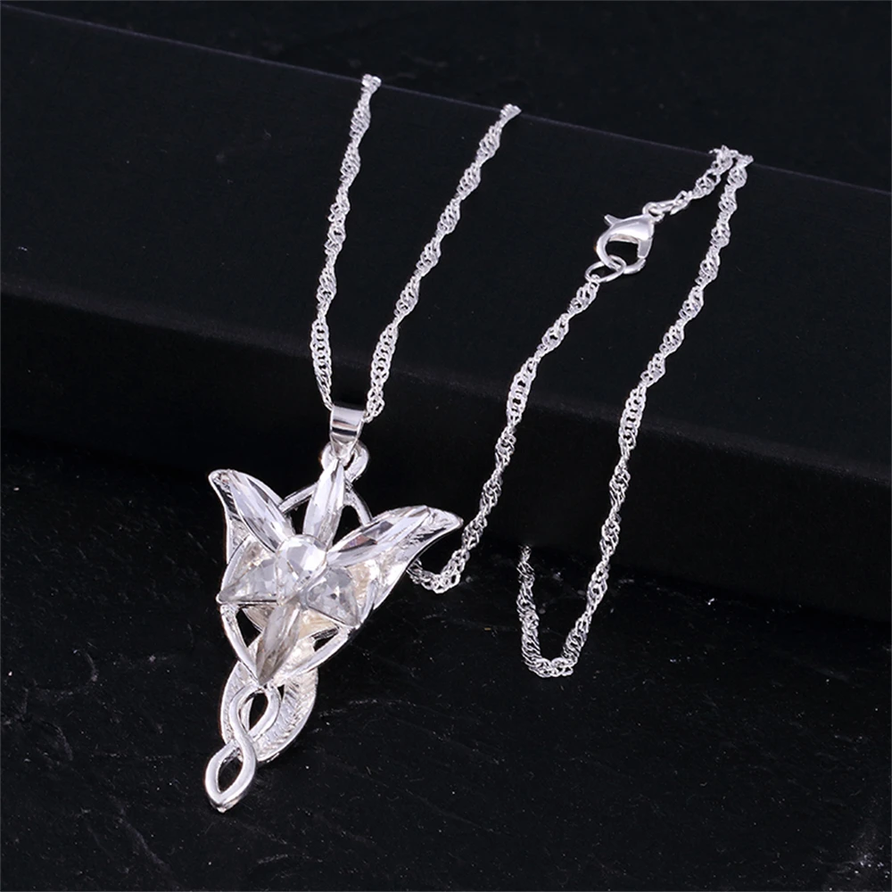 Fashion Arwen Evenstar Necklace The Elves Princess Crystal Cubic